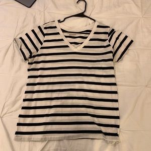 Arizona Jean Co. black and white striped shirt